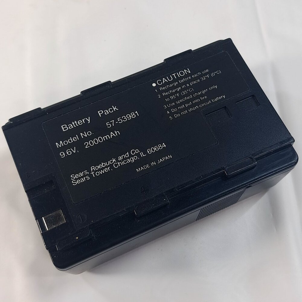 Sears, Roebuck,‎ and Co. Camcorder Rechargeable Battery Pack 57-53981 Japan